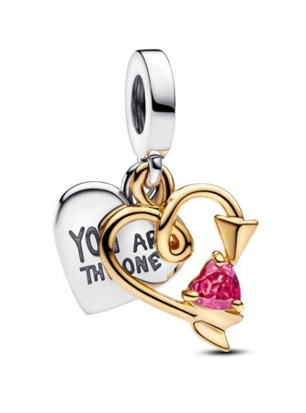 Pandora Dupla bicolor medál Nyíl és szív Shine Moments 763622C01