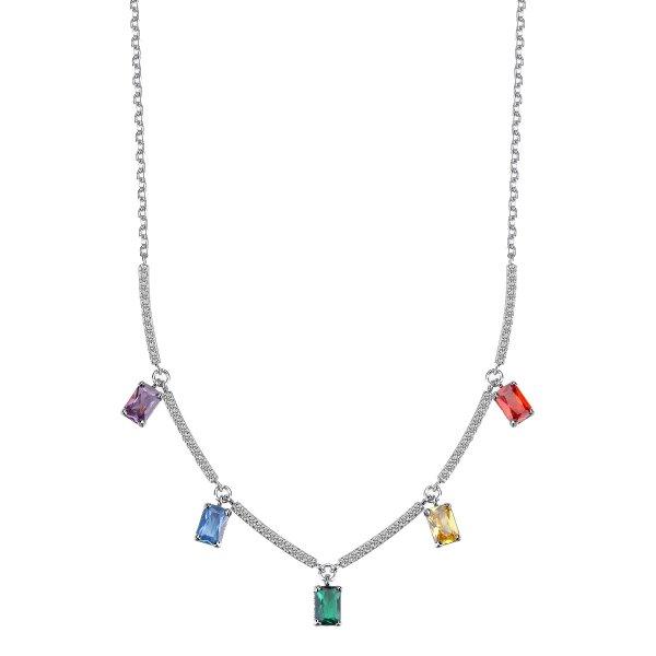 Brosway Női nyaklánc színes cirkónium kövekkel Fancy Joyful Rainbow FJR03