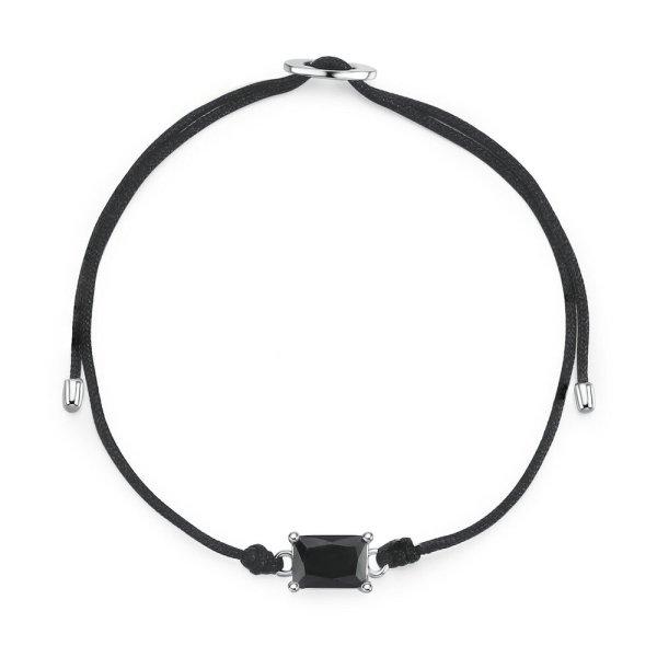 Brosway Zsinór karkötő cirkónium kővel Fancy Mystery Black FFB108