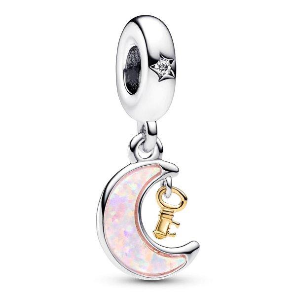 Pandora Gyönyörű medál Kulcs és hold Shine 762985C01