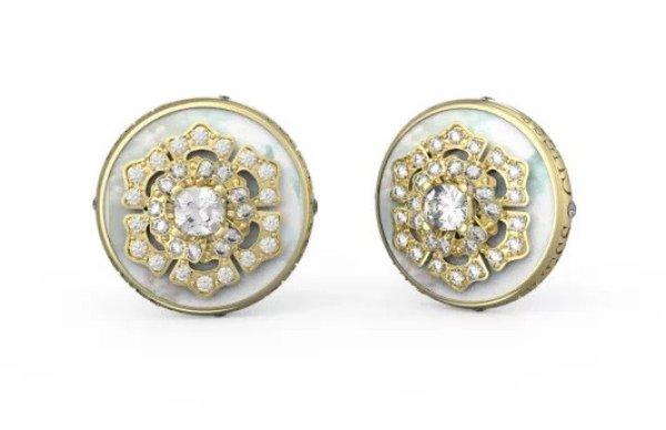 Guess Aranyozott acél virág fülbevaló La Fleur JUBE04551JWYGT/U