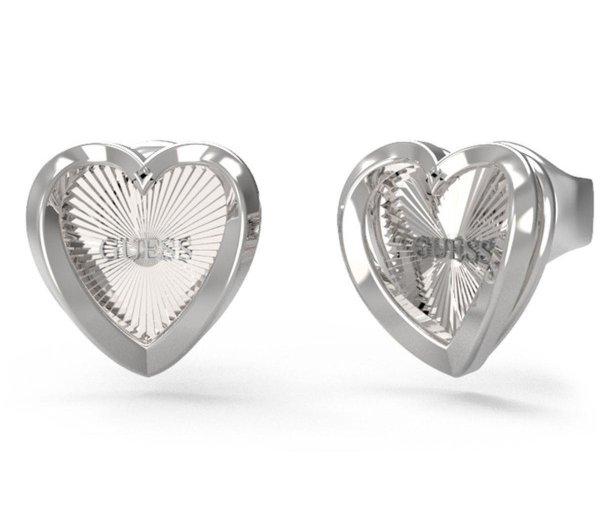Guess Gyönyörű acél fülbevaló Szív Mon Amour JUBE04612JWRHT/U