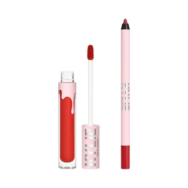 Kylie Cosmetics Szett Velvet Liquid Lipstick + Lip Liner 405 Red Velvet