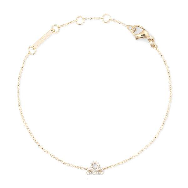 Daniel Wellington Aranyozott láncos karkötő Mérleg Crystal Zodiac DW00400913