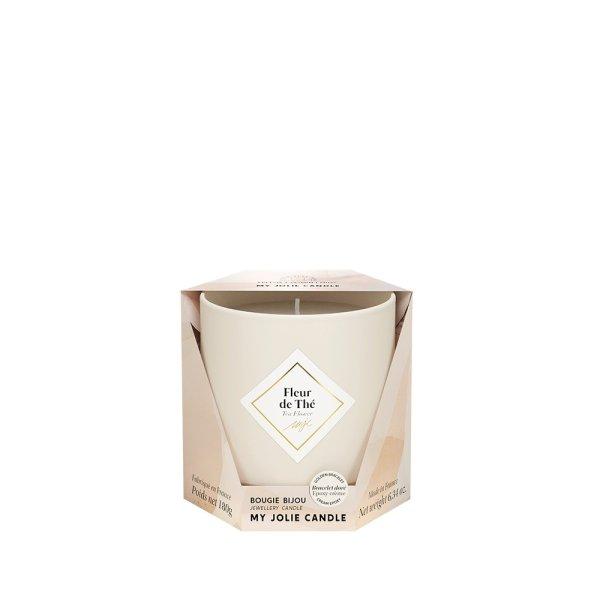 My Jolie Candle Illatgyertya 36 óra karkötővel Beige Les Essentielles Teafa
virág 320326