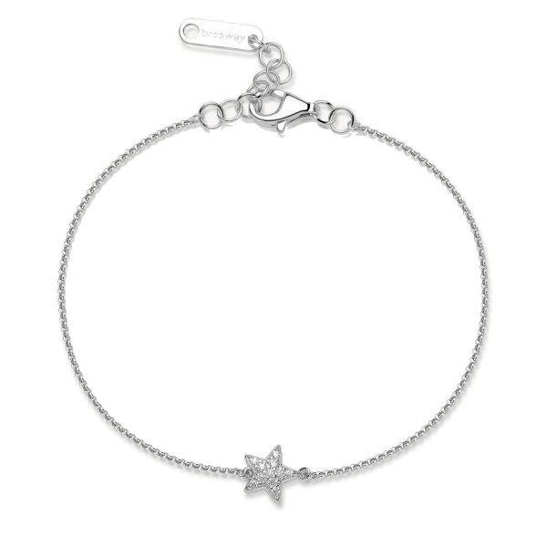 Brosway Ezüst karkötő Csillag Infinite White Fancy FIW141