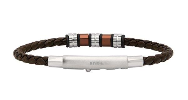 BREIL Elegáns férfi bőr karkötő Wanderlust TJ3371