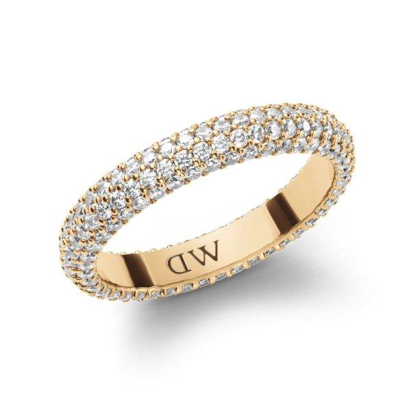 Daniel Wellington Csillogó aranyozott gyűrű kristályokkal Pavé DW0040064 52
mm