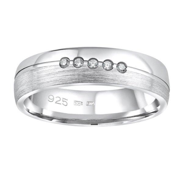 Silvego Ezüst Presley karikagyűrű nőknek QRZLP012W 51 mm