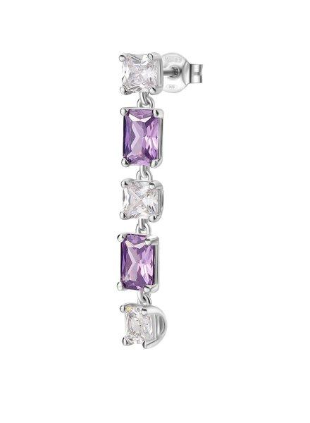Brosway Ezüst lógó single fülbevaló Fancy Magic Purple FMP27 - 1 db