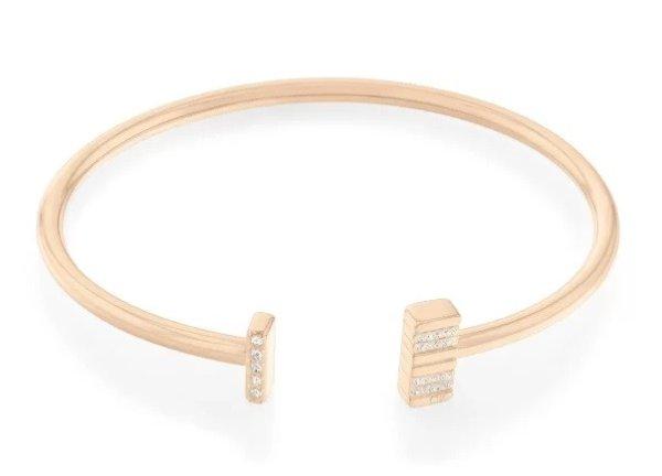 Calvin Klein Divatos bronz tömör karkötő kristályokkal 35000369