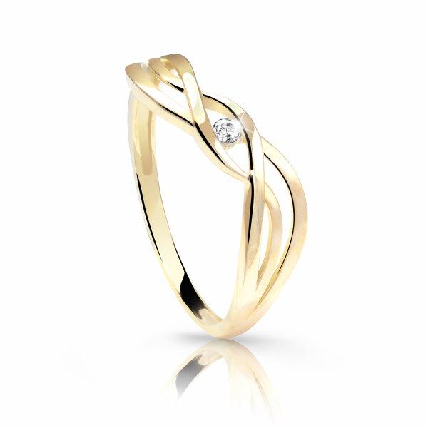 Cutie Jewellery Z6712-1843-10-X-1 Gyengéd sárga arany gyűrű 58 mm