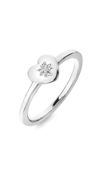 Hot Diamonds Romantikus ezüst gyűrű gyémánttal Most Loved DR241 58 mm