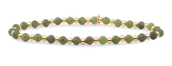 Sparkling Jewels Ásványi karkötő zöld jadeittel SBG-GEM61-3MM-MIX