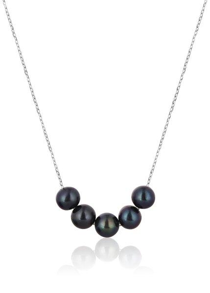 JwL Luxury Pearls Elegáns ezüst nyaklánc valódi folyami gyöngyökkel JL0783