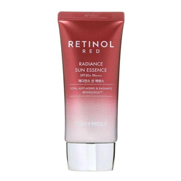 Tony Moly Öregedésgátló hatású bőresszencia SPF 50+ Red Retinol Radiance
(Sun Essence) 45 ml
