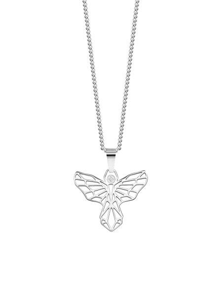 Preciosa Stílusos acél nyaklánc cirkónium kővel Origami Angel Preciosa 7440
00