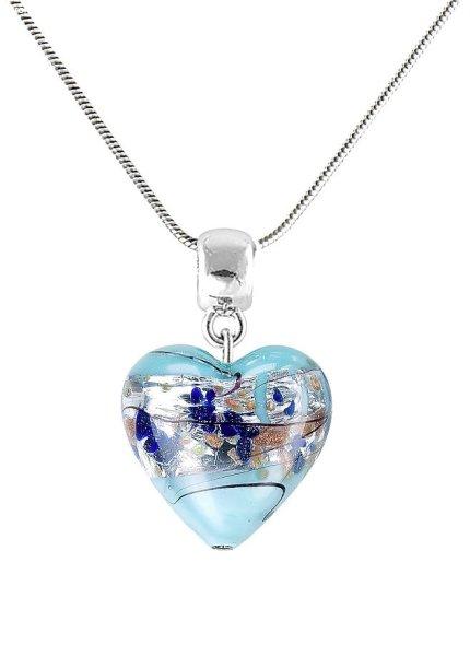 Lampglas Titokzatos nyakláncIce Heart tiszta ezüsttel ellátott Lampglas NLH29
gyönggyel