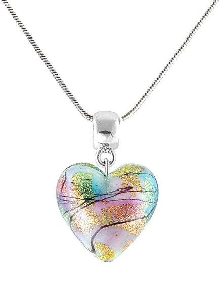 Lampglas Bájos nyaklánc Rainbow Fairy 24 karátos arannyal ellátott Lampglas
NLH28 gyönggyel