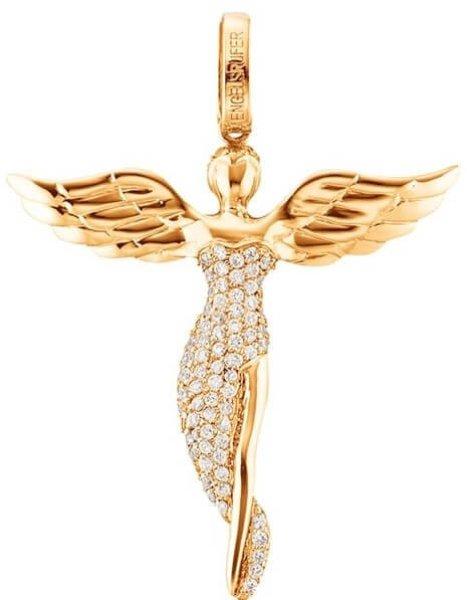 Engelsrufer Aranyozott ezüst medál Angyal cirkónium kövekkel ERP-ANGEL-G 5,2
cm
