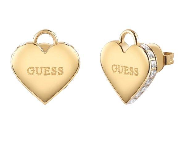 Guess Romantikus aranyozott fülbevaló Szívek Falling In Love JUBE02231JWYGT/U