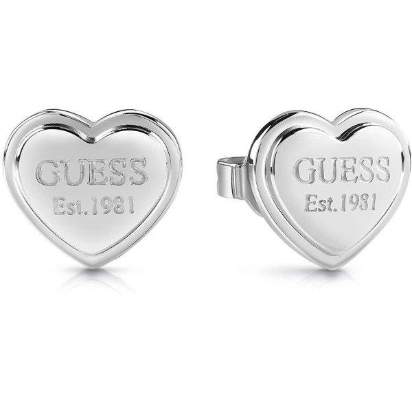 Guess Divatos acél szív fülbevaló JUBE02179JWRHT/U