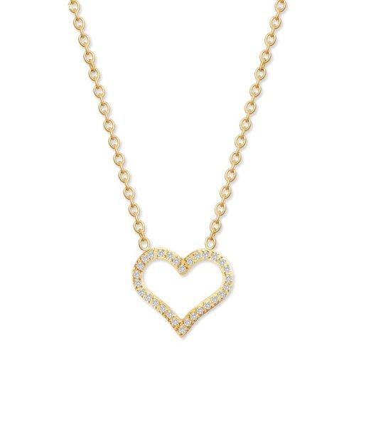 CRYSTalp Romantikus aranyozott nyaklánc kristályokkal Sparkling Heart 30449.EG