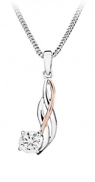 Silver Cat Elegáns bicolor nyaklánc cirkónium kövekkel SC453 (lánc, medál)