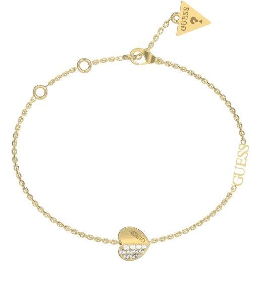 Guess Bájos aranyozott karkötő Lovely Guess JUBB03036JWYG S: 14,5 - 18,5 cm