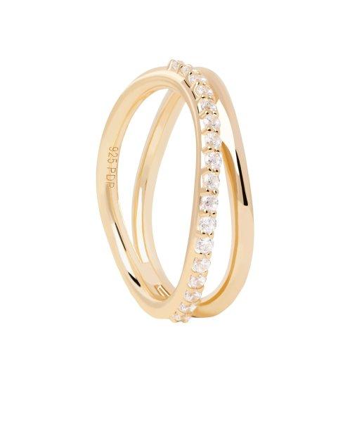PDPAOLA Bájos aranyozott gyűrű cirkónium kövekkel Twister Essentials
AN01-844 48 mm