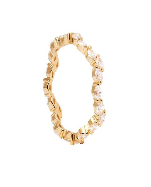 PDPAOLA Elegáns, aranyozott gyűrű cirkónium kövekkel Lake Essentials
AN01-875 52 mm