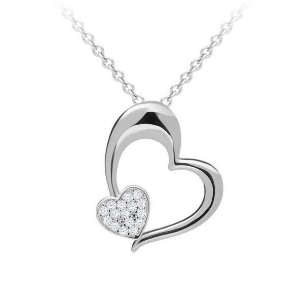 Preciosa Romantikus ezüst nyaklánc cirkónium kövekkel Tender Heart Preciosa
7431 59