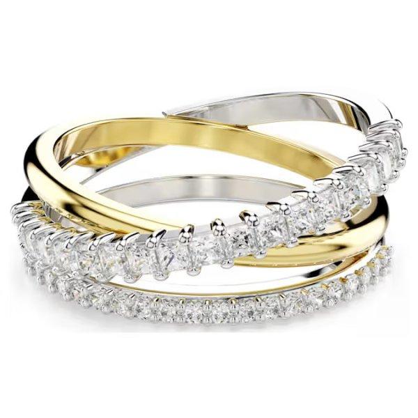 Swarovski Bájos bicolor gyűrű cirkónium kövekkel Hyperbola 5689729 50 mm