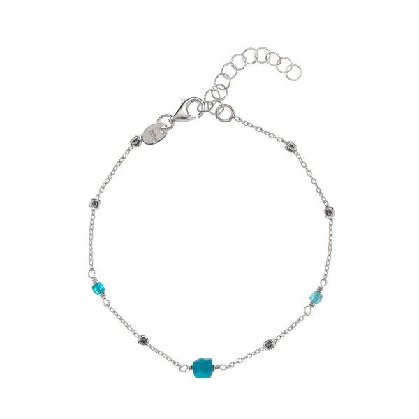 Alisia Ezüst karkötő apatit gyöngyökkel AL4099-Argento-Apatite