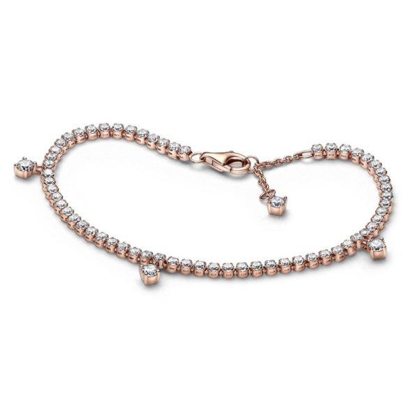 Pandora Aranyozott karkötő cirkónium kövekkel Rose Timeless 582401C01 18 cm