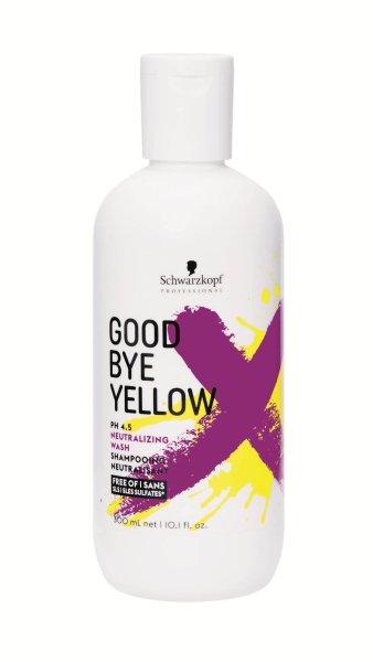 Schwarzkopf Professional Semlegesítő sampon a festett és melírozott haj
sárga tónusaira Goodbye Yellow 300 ml