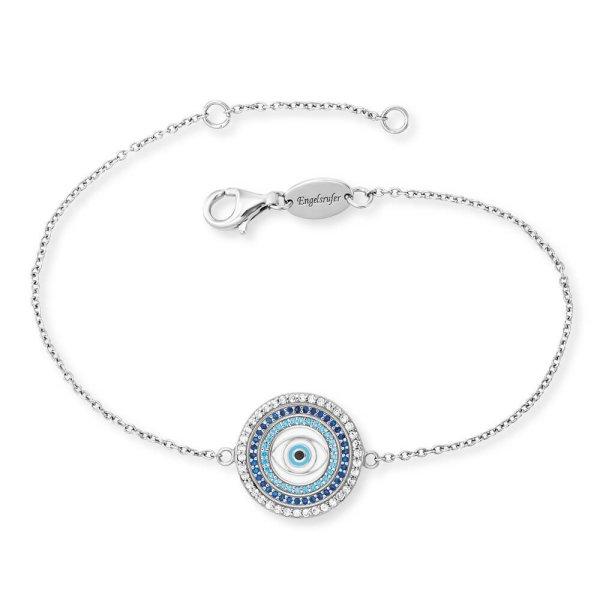Engelsrufer Ezüst karkötő cirkónium kövekkel Szem amulett ERB-EYE-ZIM