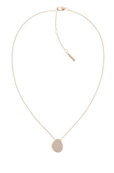 Calvin Klein Csodálatos bronz nyaklánc kristályokkal Fascinate 35000225