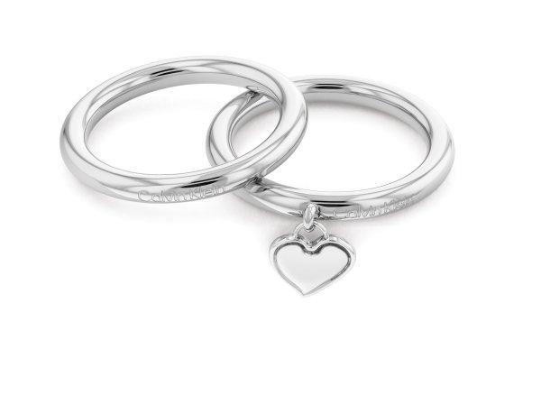 Calvin Klein Romantikus acél gyűrű készlet Captivate 35000328 56 mm