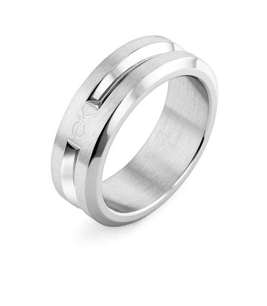 Calvin Klein Luxus acél gyűrű férfiaknak Intersection 35000318 62 mm