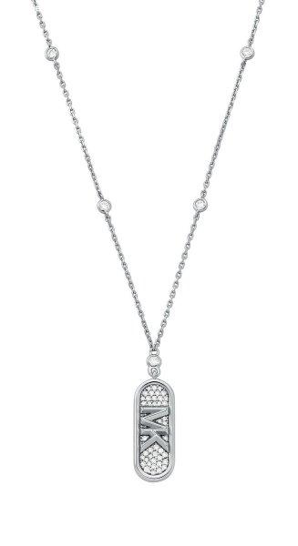 Michael Kors Divatos ezüst nyaklánc cirkónium kövekkel Kors MK MKC1729CZ040