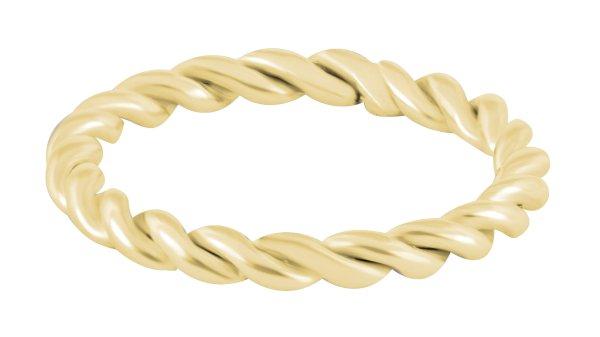 Troli Modern aranyozott csavart acélgyűrű 52 mm