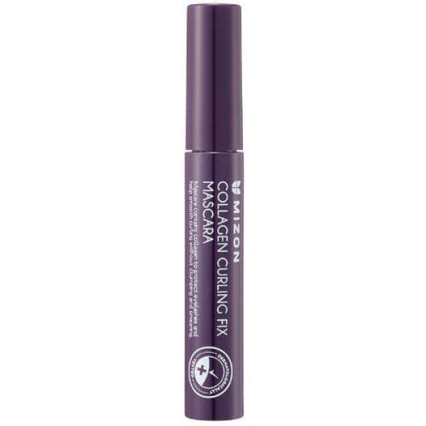Mizon Vízálló szempillaspirál a szempillák meghosszabbítására és azok
göndörítésére(Collagen Curling Fix Mascara) 6 ml Black