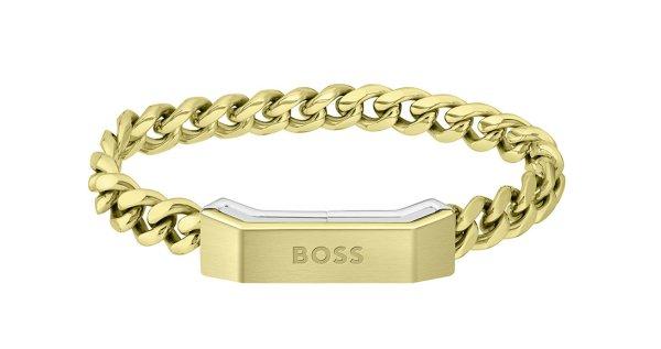 Hugo Boss Stílusos aranyozott karkötő Carter 1580318 19 cm