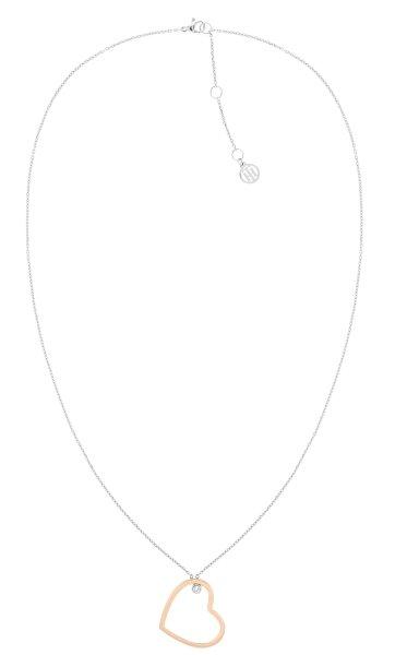 Tommy Hilfiger Csodálatos bicolor szív nyaklánc Minimal Hearts 2780759