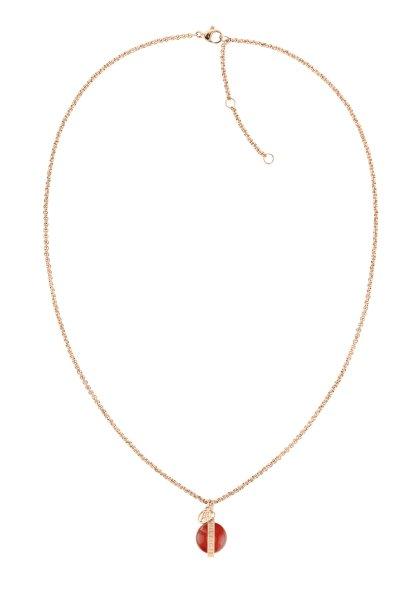 Tommy Hilfiger Stílusos bronz nyaklánc karneol ásvánnyal 2780763