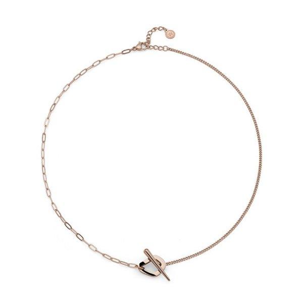 Oliver Weber Eredeti női bronz nyaklánc Arista Crystal Blossoms 12320RG