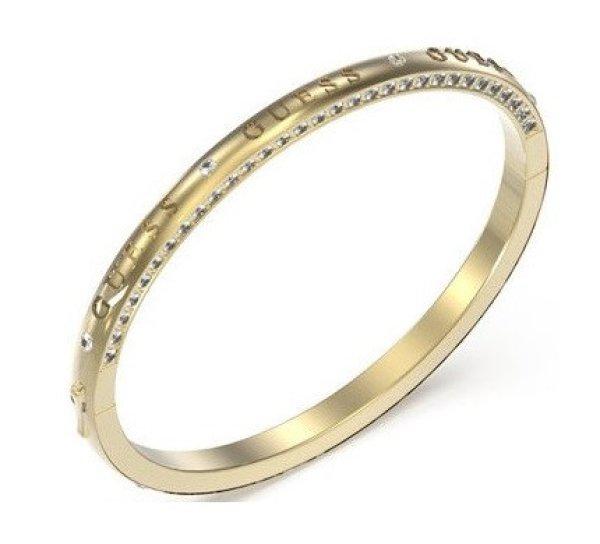 Guess Tömör aranyozott karkötő Circle Lights JUBB03163JWYG 5,5 x 4,5 cm