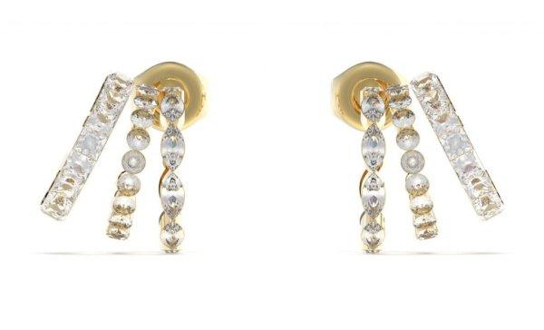 Guess Női aranyozott fülbevaló Crazy Earrings JUBE03307JWYGT/U