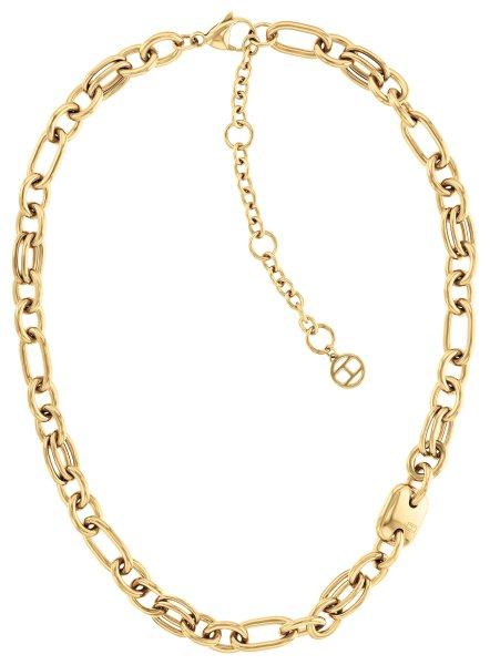 Tommy Hilfiger Masszív aranyozott acél nyaklánc Contrast Link Chain 2780784
